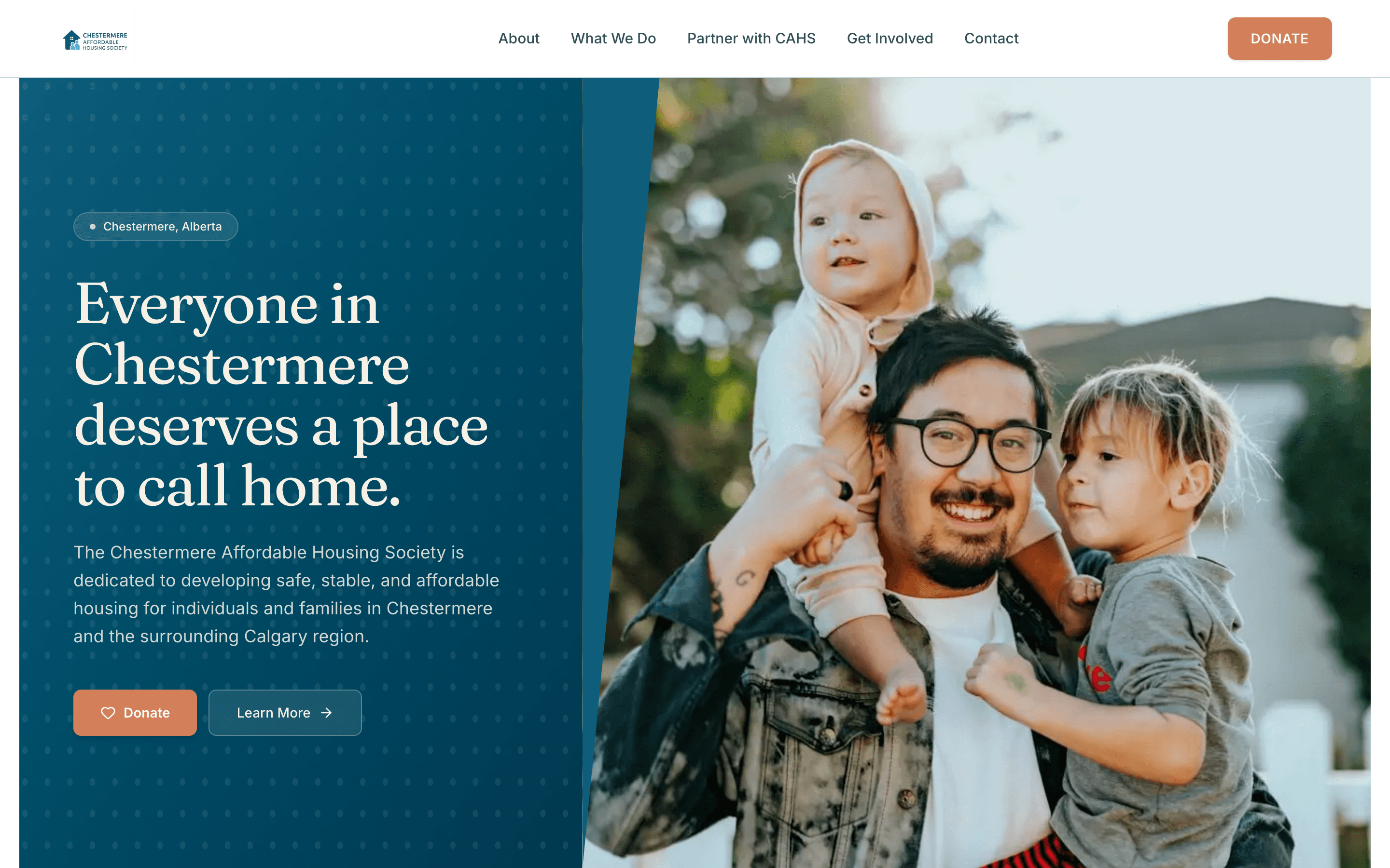 Screenshot of Chestermere Affordable Housing Society